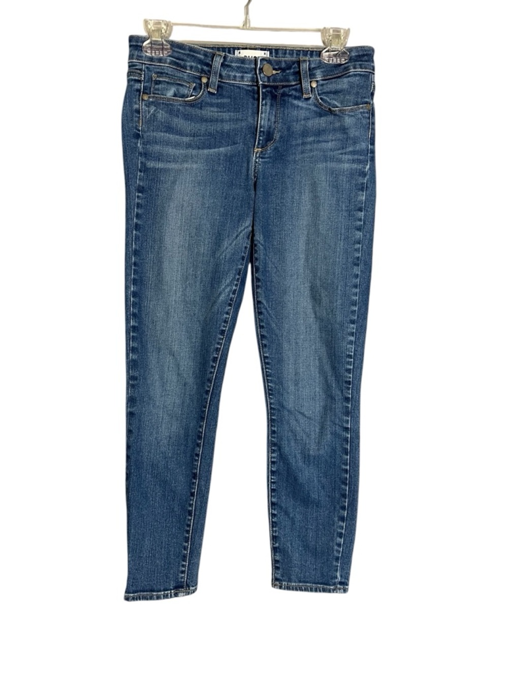 PAIGE Verdugo Crop Jeans Womens 28 Blue Mid Rise Skinny Stretch Denim